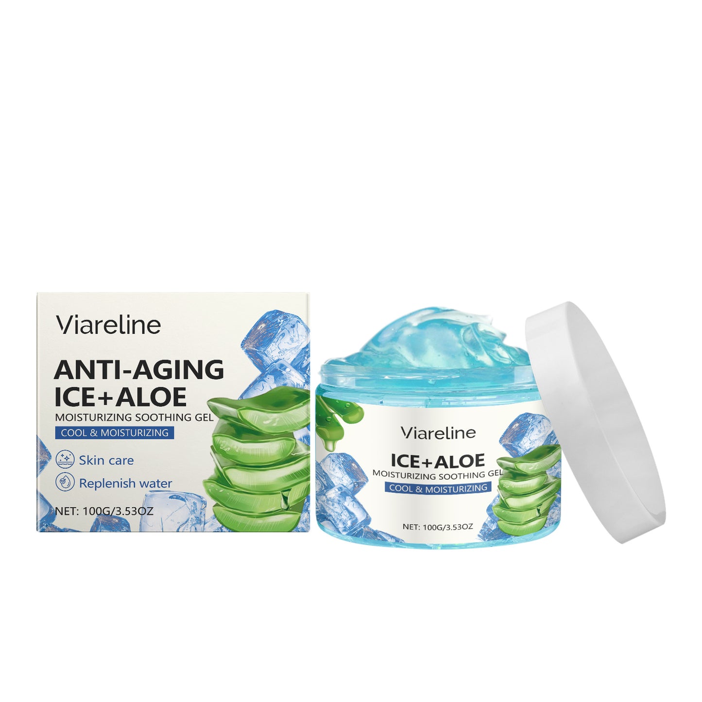 Aloe Moisturizing Hydrating Gel Facial Skin After Sun Exposure Facial Care